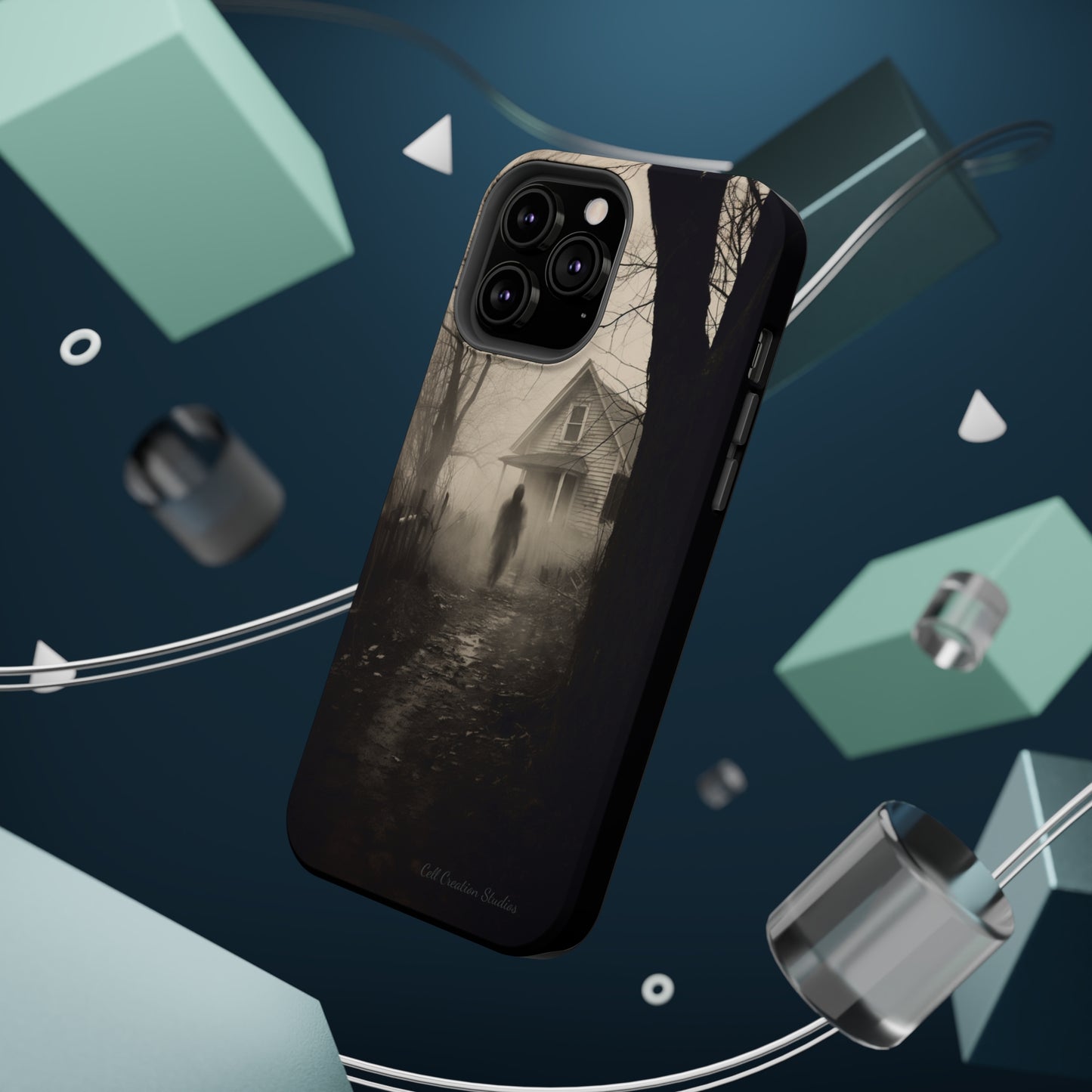 Introducing the "Ethereal Encounter" Cell Phone Case – Unveil the Mystery of the Ghostly Presence -MagSafe Tough Cases