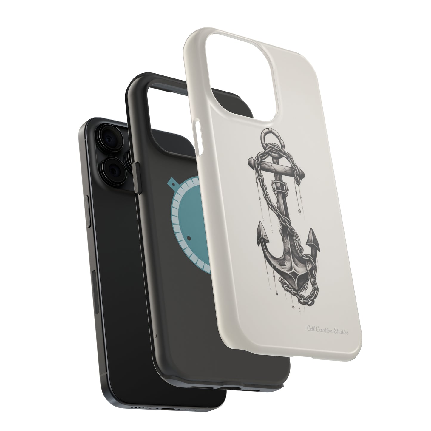 "Nautical Elegance Anchor" -MagSafe Tough iPhone Cases