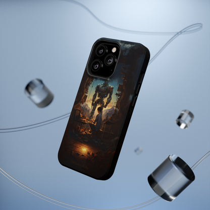 Introducing the "Mechanical Bond" Cell Phone Case – Witness a Captivating Moment of Giant Robot and Boy -MagSafe Tough Cases