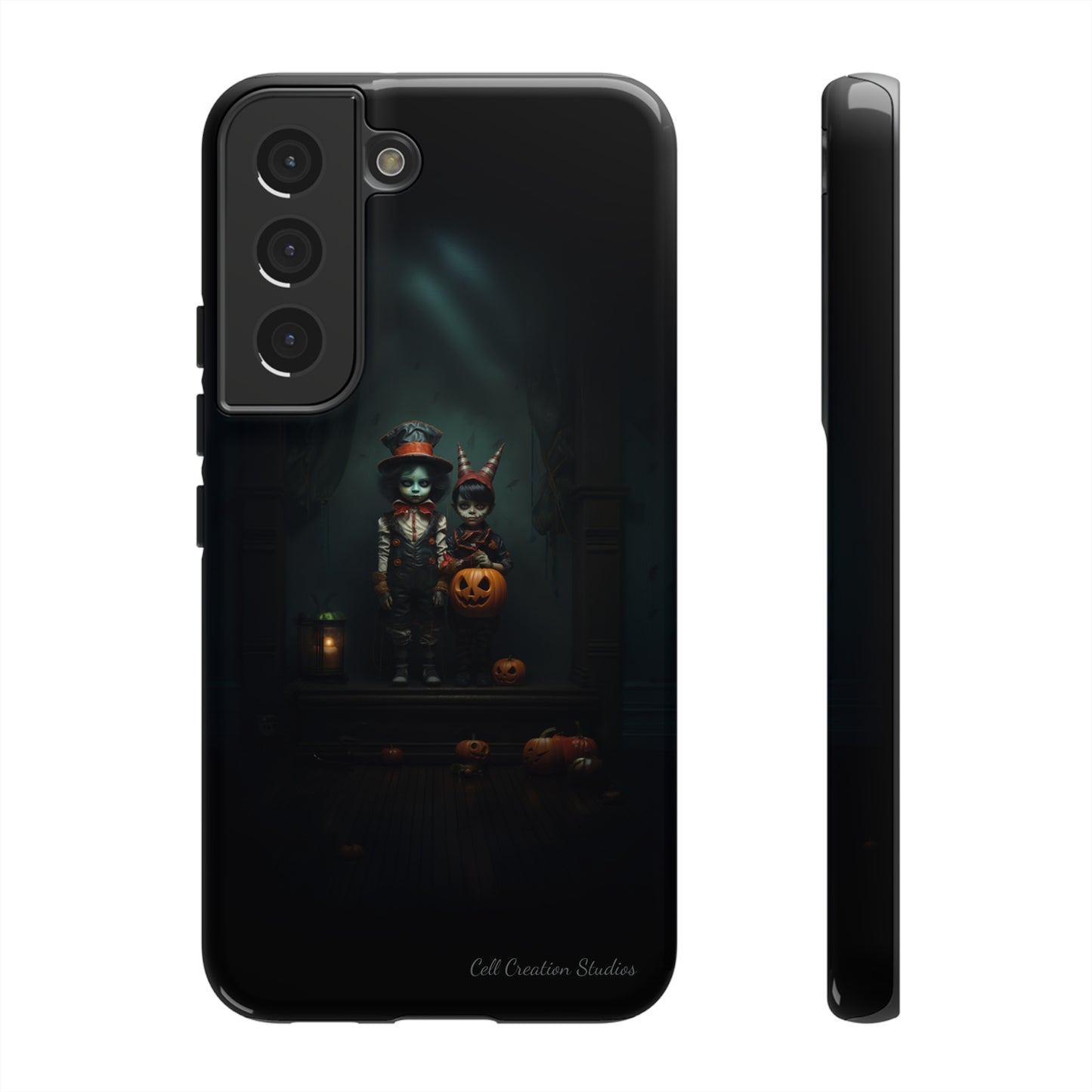 Introducing the "Haunted Halloween Kids" Cell Phone Case – A Glimpse into Spooky Wonder -Tough Cases