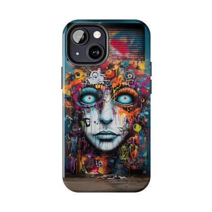 Elevate Your Style with our "Graffiti Face Concrete Wall" Phone Case -Tough Phone Cases