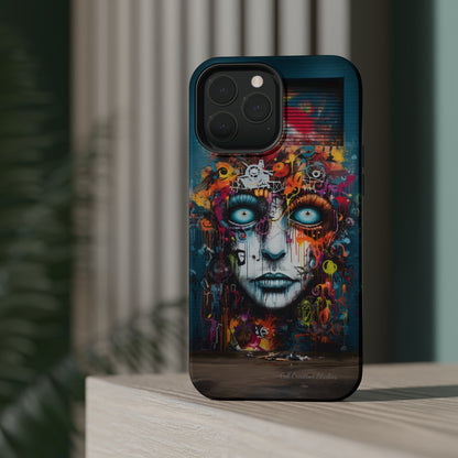 Elevate Your Style with our "Graffiti Face Concrete Wall" Phone Case -MagSafe Tough Cases