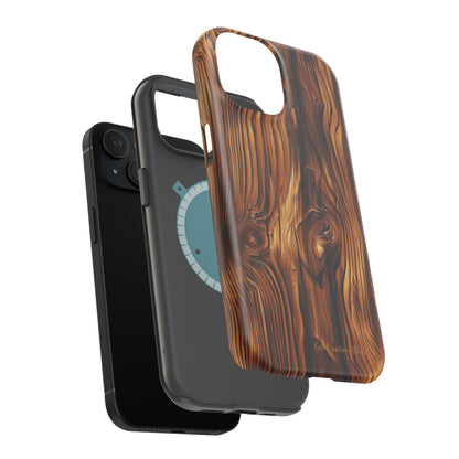 "Wood Grain Elegance" -MagSafe Tough iPhone Cases