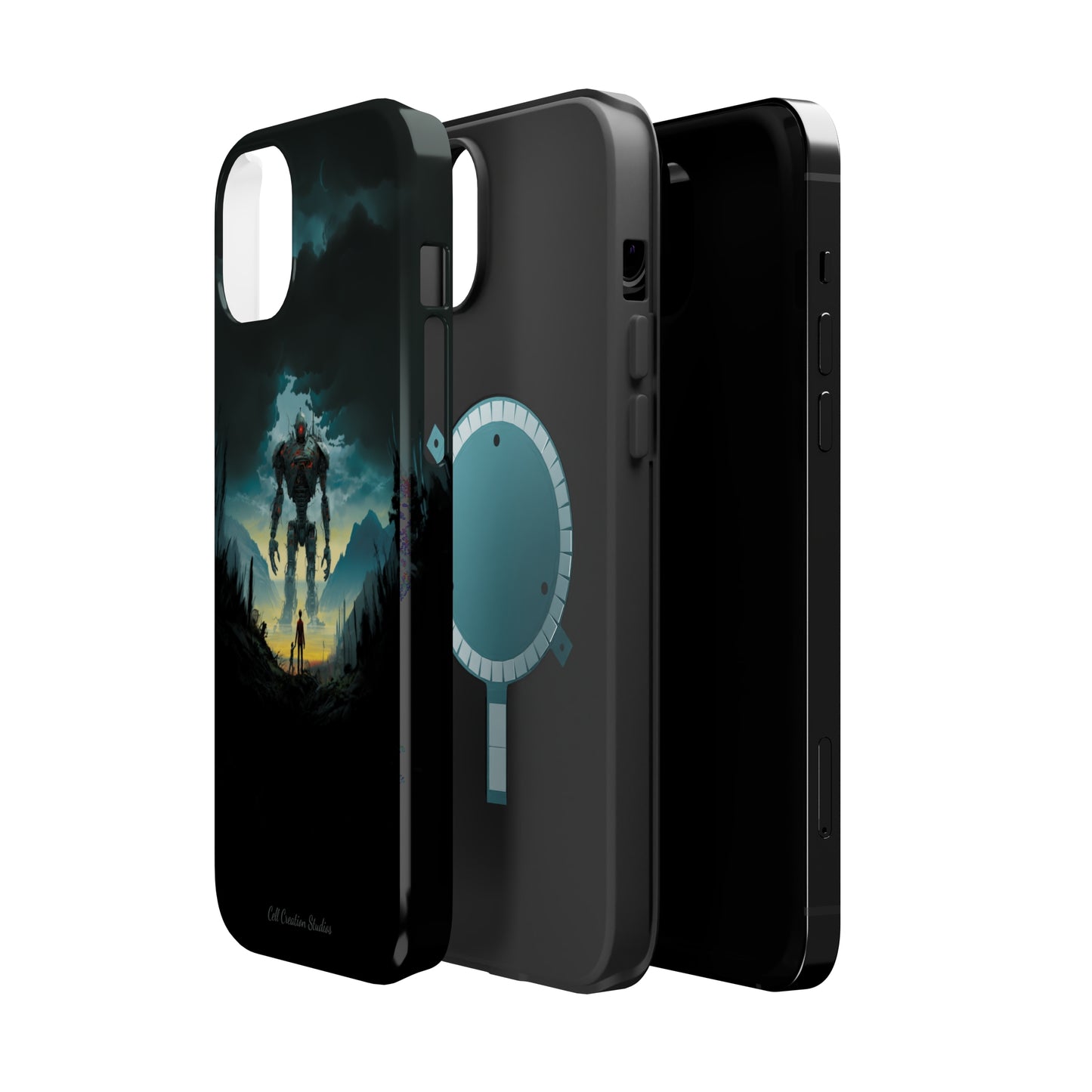 Introducing the "Rising Titan" Cell Phone Case – Witness the Astonishing Emergence of a Giant Robot! -MagSafe Tough Cases