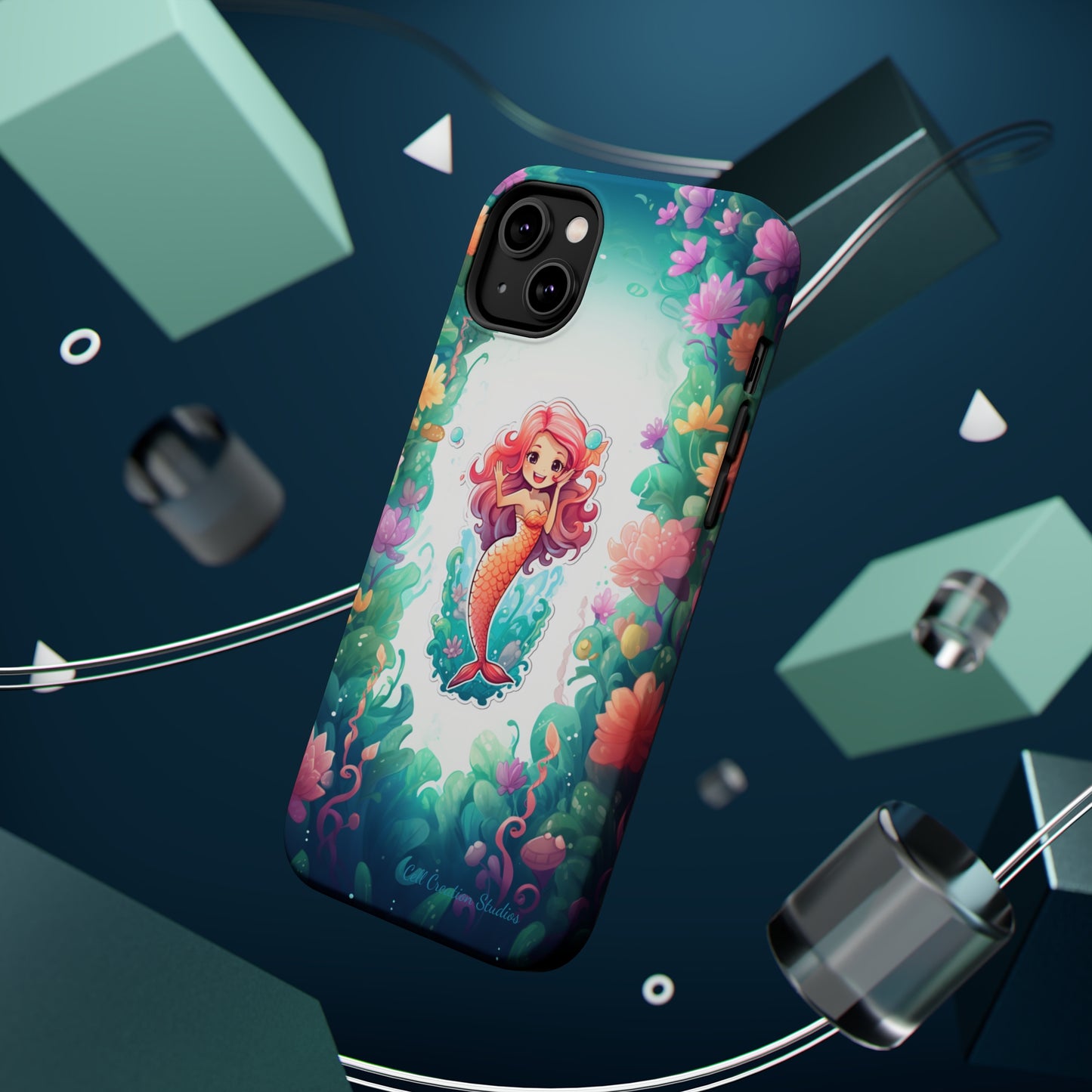 "Pink Seaflower Mermaid" -MagSafe Tough iPhone Cases