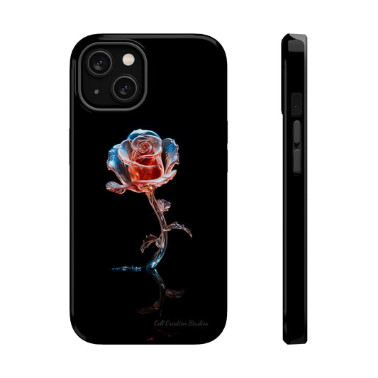 The "Glass Rose Elegance" Phone Case -MagSafe Tough Cases