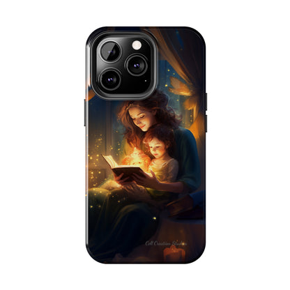 Introducing the "Bedtime Story Bliss" Cell Phone Case – Cherish Heartwarming Moments with Every Glance -Tough Phone Cases