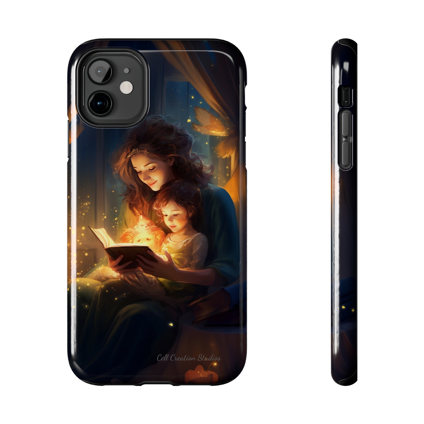 Introducing the "Bedtime Story Bliss" Cell Phone Case – Cherish Heartwarming Moments with Every Glance -Tough Phone Cases