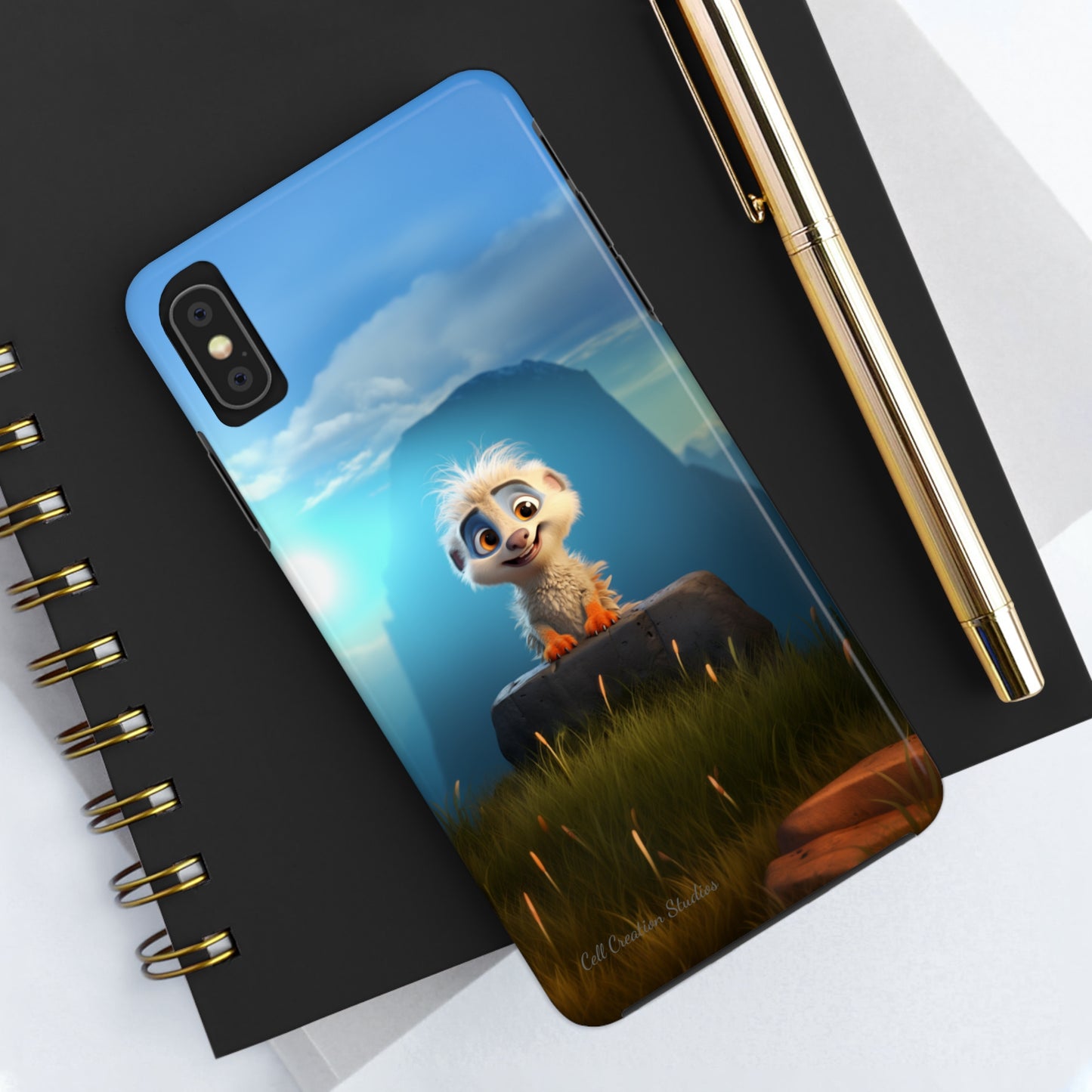 Introducing the "Mountain Explorer Buddy" Cell Phone Case – Embark on Adventures with an Animated Cute Animal -Tough Phone Cases