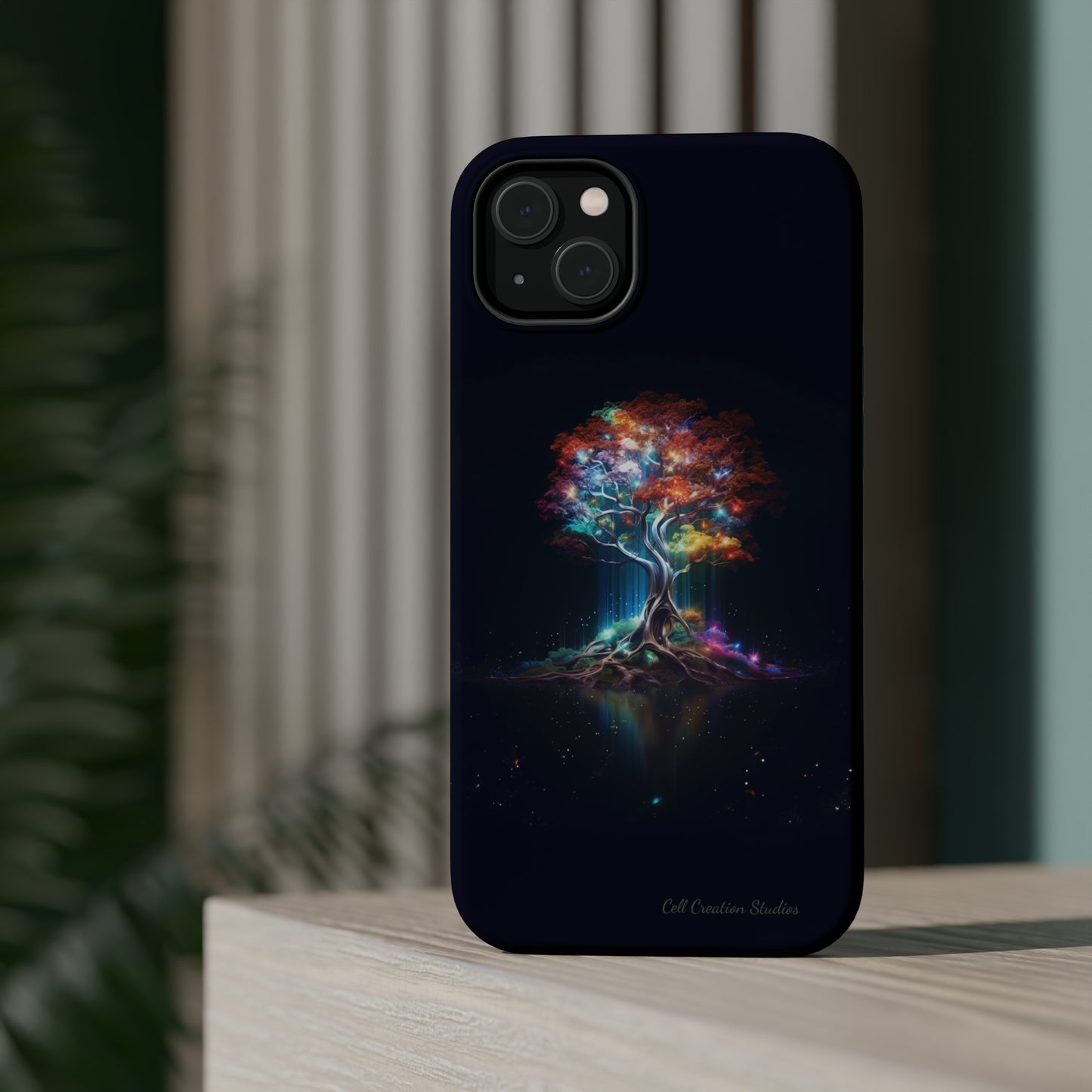 Introducing the "Vibrant Glow Tree" Cell Phone Case – Radiate Elegance with Nature's Brilliance -MagSafe Tough Cases