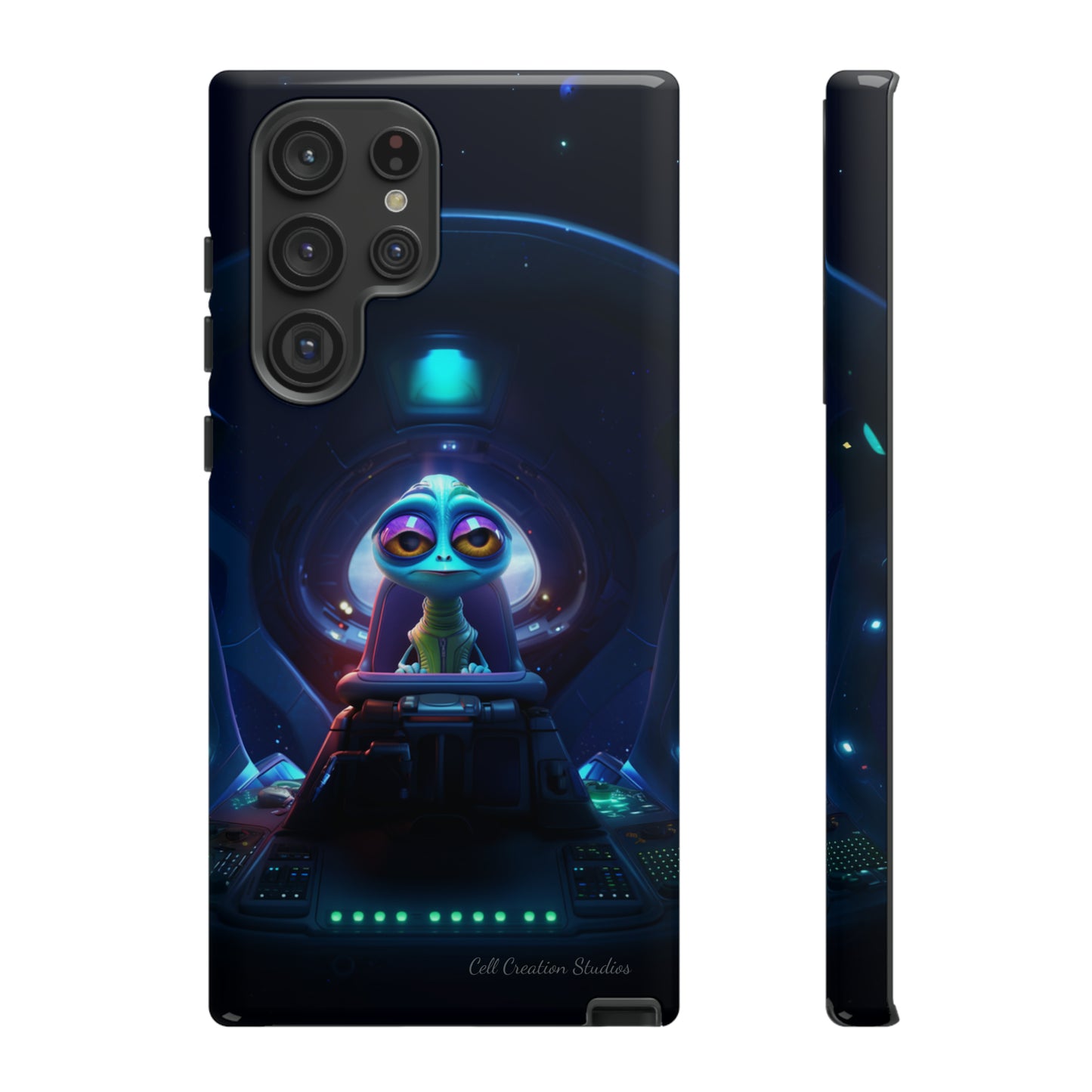 The "Cosmic Cruising Bored Alien" Phone Case -Tough Cases