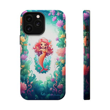 "Pink Seaflower Mermaid" -MagSafe Tough iPhone Cases