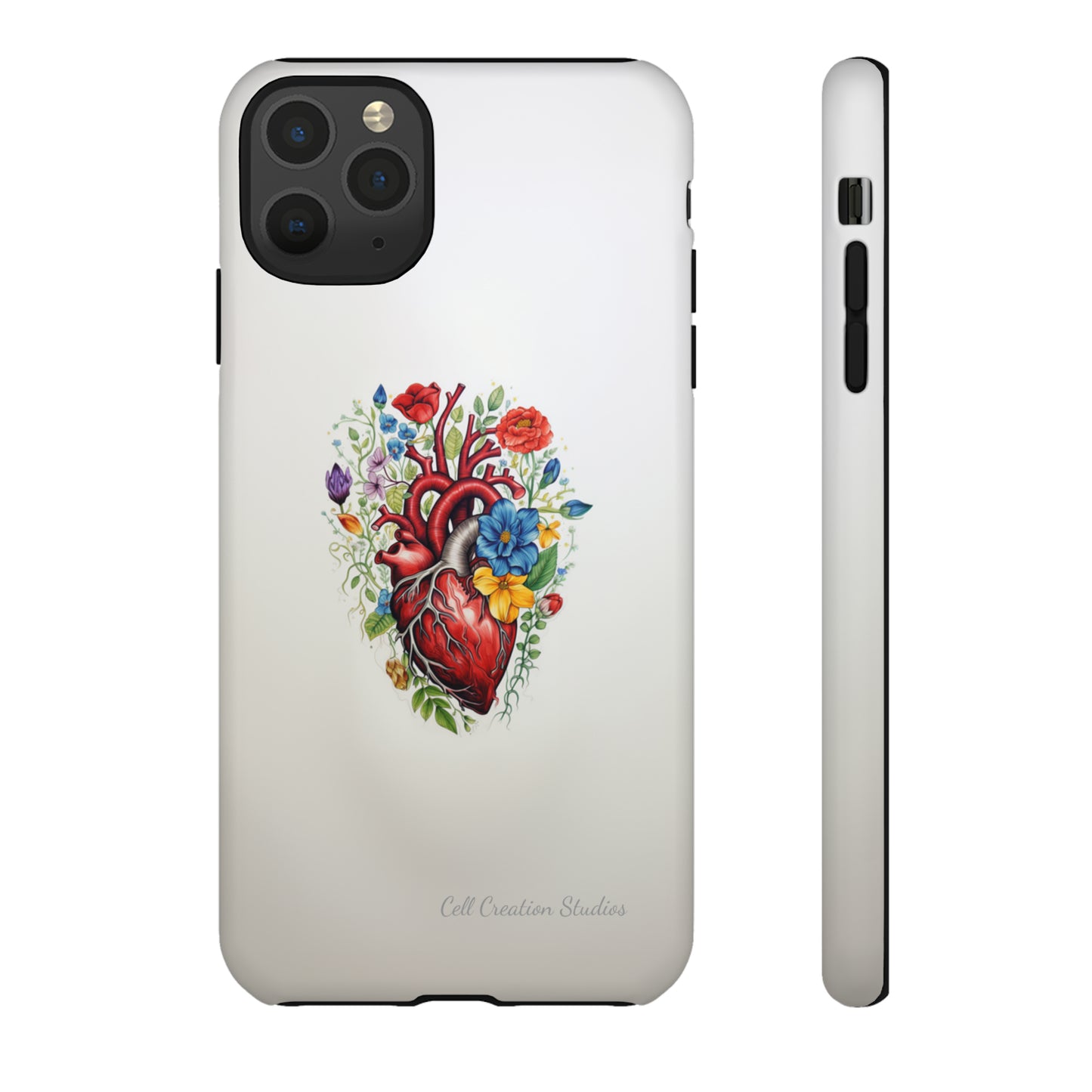 "Floral Heart Harmony" -Tough iPhone Cases