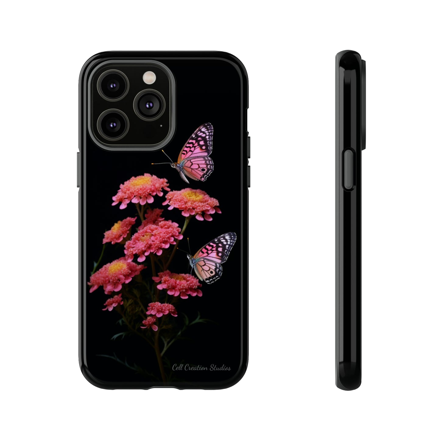 "Achillea Desert Eve Deep Rose & Butterfly" Phone Case -Tough Cases