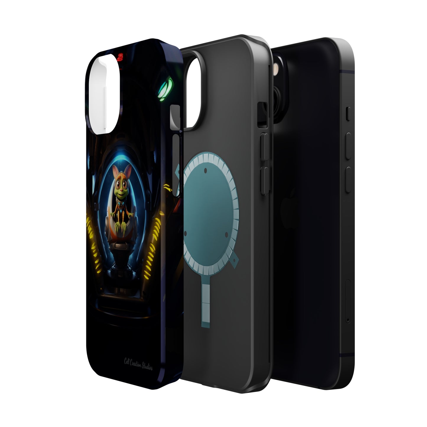 The "Galactic Explorer Alien Spaceship" Phone Case -MagSafe Tough Cases