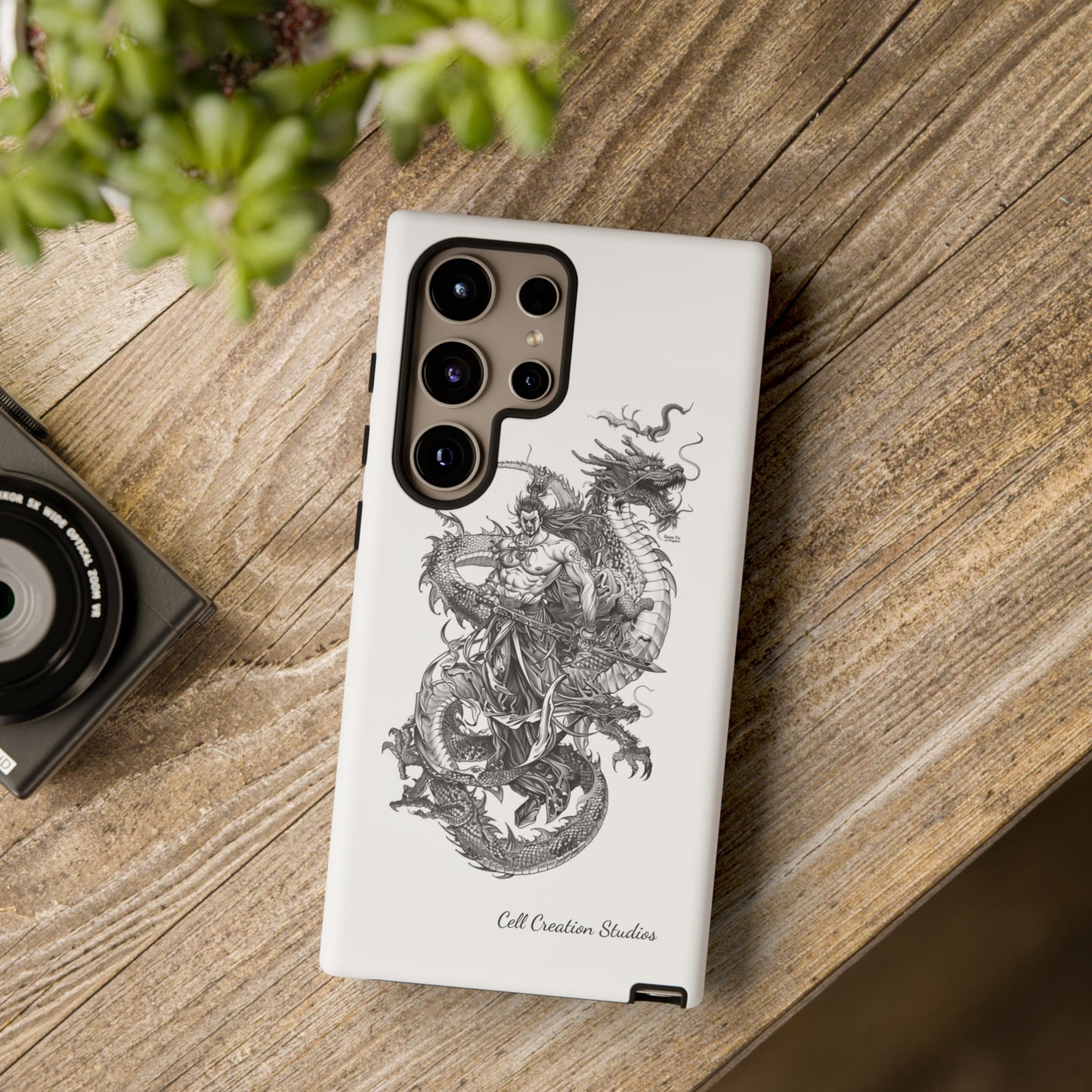 "Samurai and Dragon Sketch" -Tough Samsung Galaxy Cases