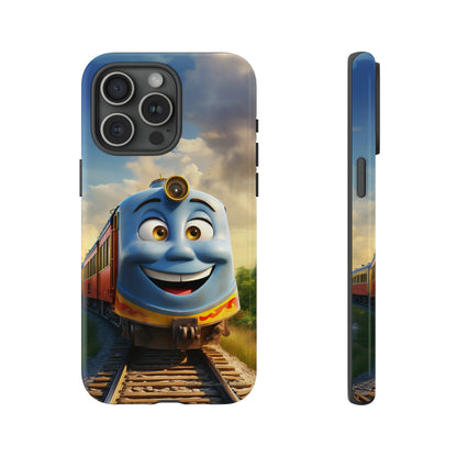 The "Smiling Blue Train" Phone Case -Tough Cases