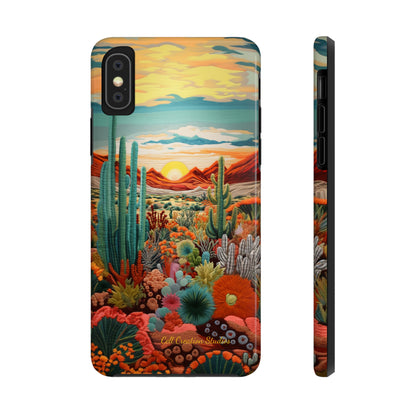 "Desert Bloom Embroidery" -Tough iPhone Cases