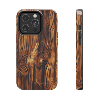 "Wood Grain Elegance" -Tough iPhone Cases