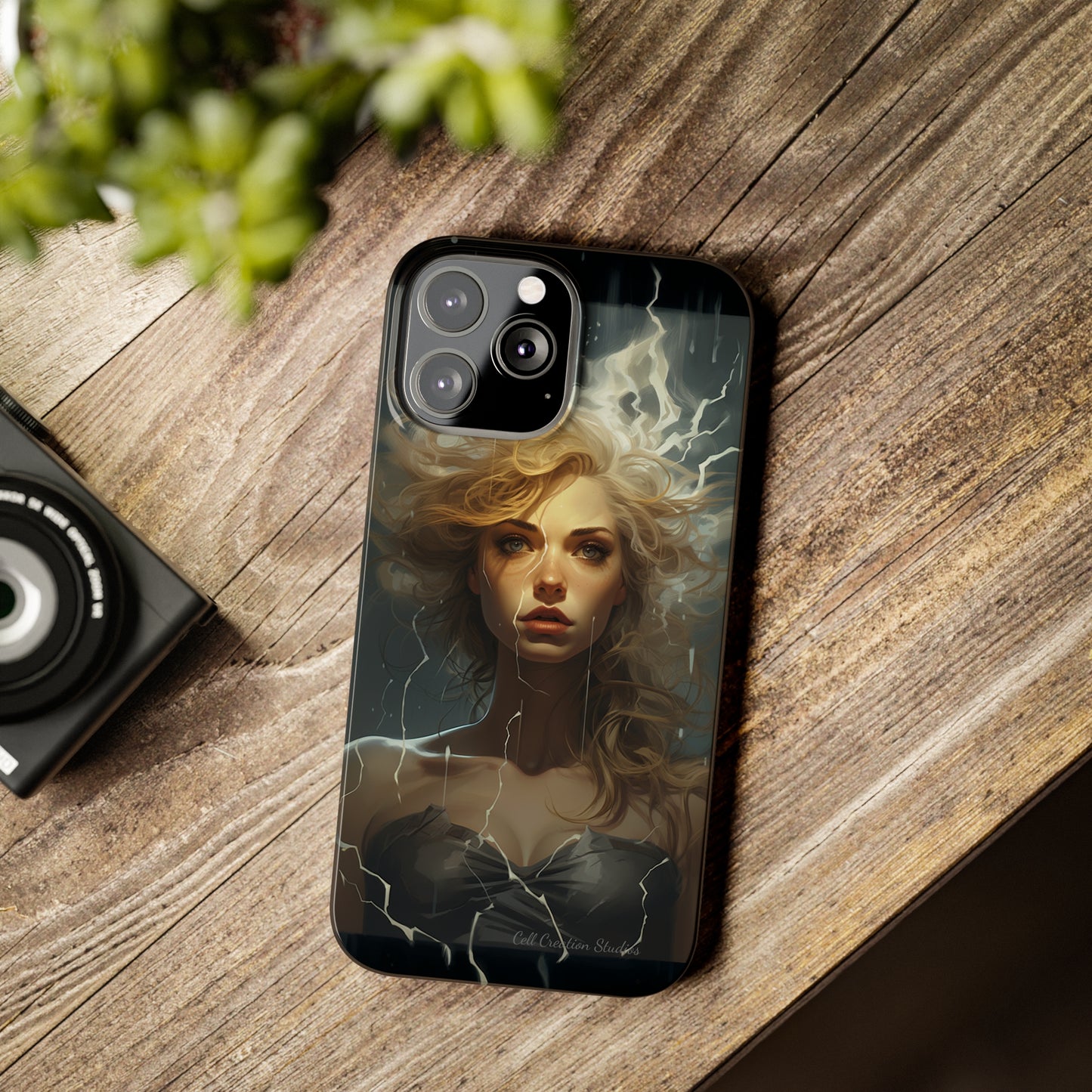 Introducing the "Electrifying Beauty" Cell Phone Case – Sparks of Style and Power -Slim Phone Cases