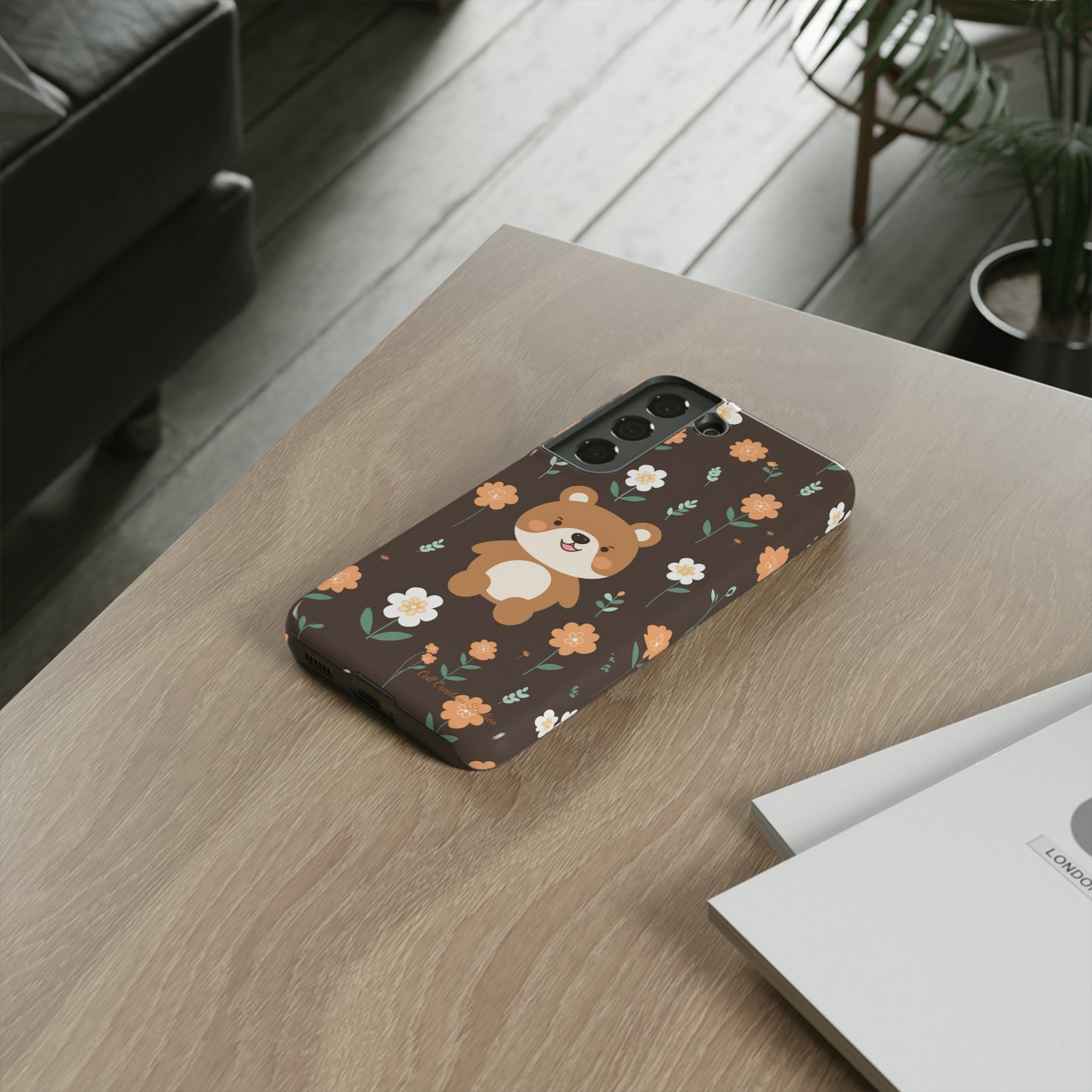 "Floral Bear Elegance" -Tough Phone Cases