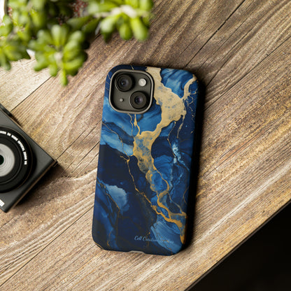 "Azure Elegance Marble" -Tough iPhone Cases