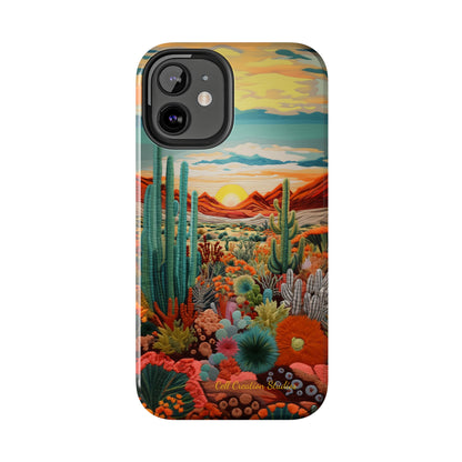 "Desert Bloom Embroidery" -Tough iPhone Cases