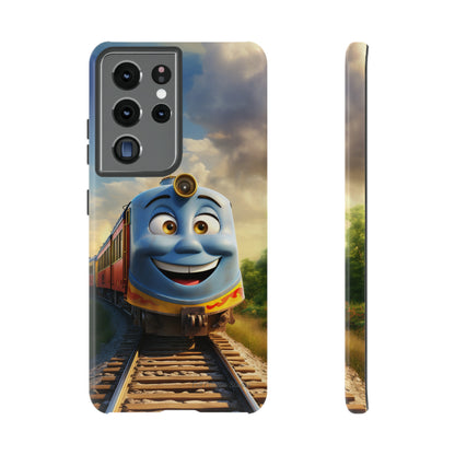 The "Smiling Blue Train" Phone Case -Tough Cases