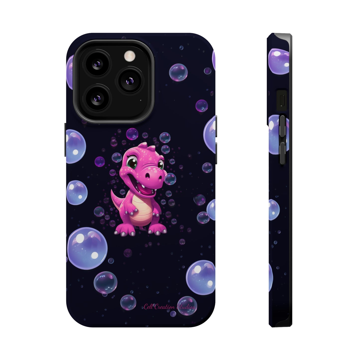 "Dino Glam" Glitter Dinosaur Phone Case -MagSafe Tough Cases