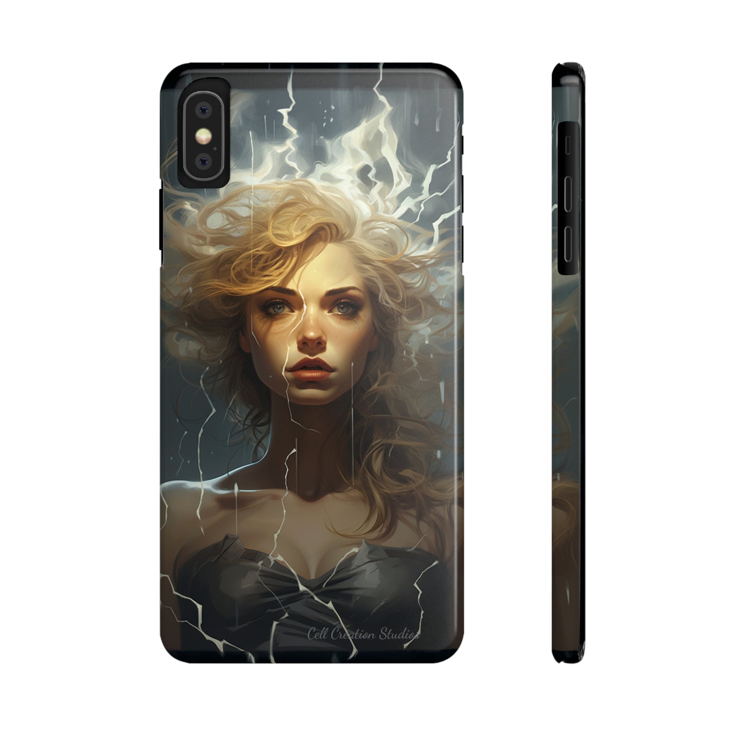 Introducing the "Electrifying Beauty" Cell Phone Case – Sparks of Style and Power -Slim Phone Cases