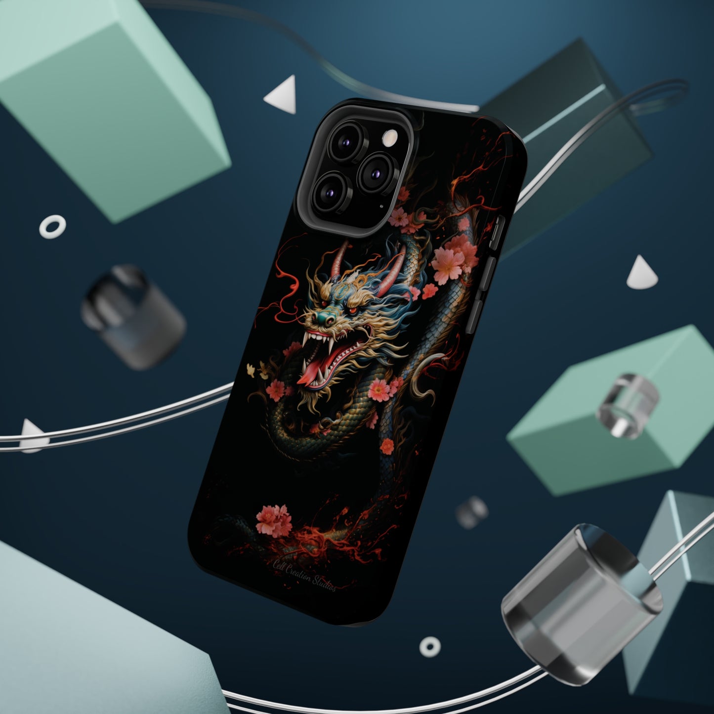 Introducing the "Mystical Japanese Dragon" Cell Phone Case – Unleash the Dragon's Power -MagSafe Tough Cases