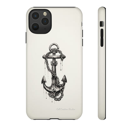 "Nautical Elegance Anchor" -Tough iPhone Cases