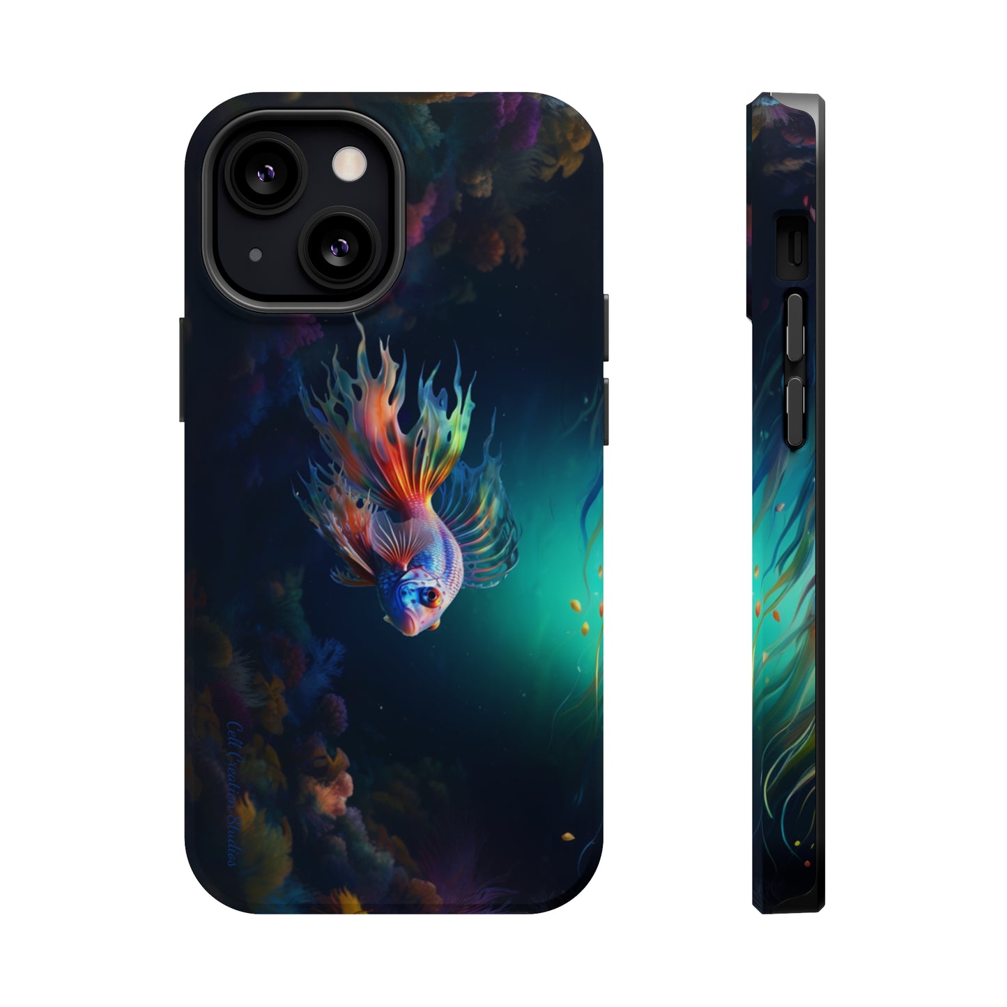 Introducing the "Aquatic Serenity" Cell Phone Case – Dive into Tranquil Waters! -MagSafe Tough Cases