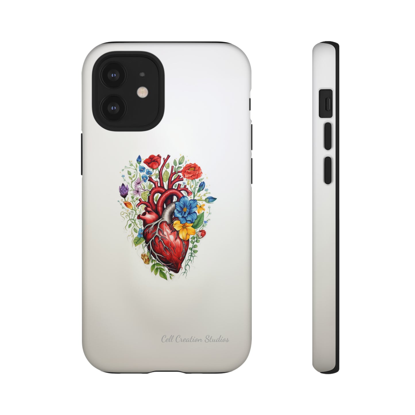 "Floral Heart Harmony" -Tough iPhone Cases