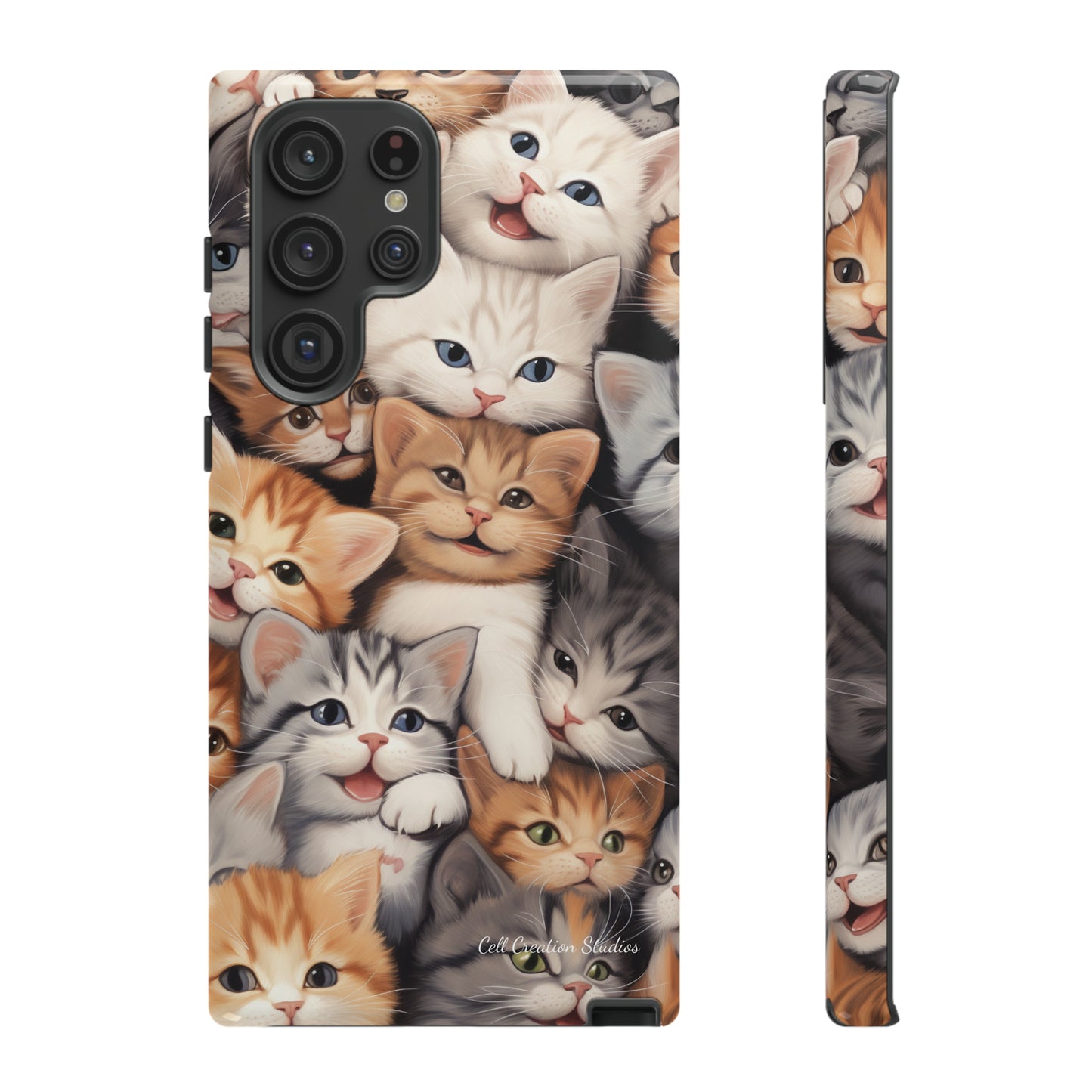 "Kitten Cuddle Haven" Phone Case -Tough Cases