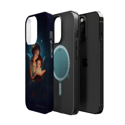 Introducing the "Bedtime Story Bliss" Cell Phone Case – Cherish Heartwarming Moments with Every Glance -MagSafe Tough Cases