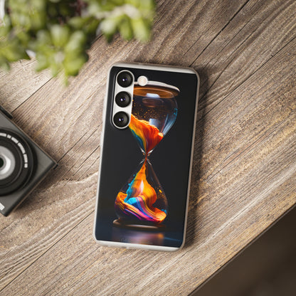 Introducing the "Vibrant Sands of Time" Cell Phone Case – Embrace the Beauty of Colorful Hourglass Design -Flexi Cases