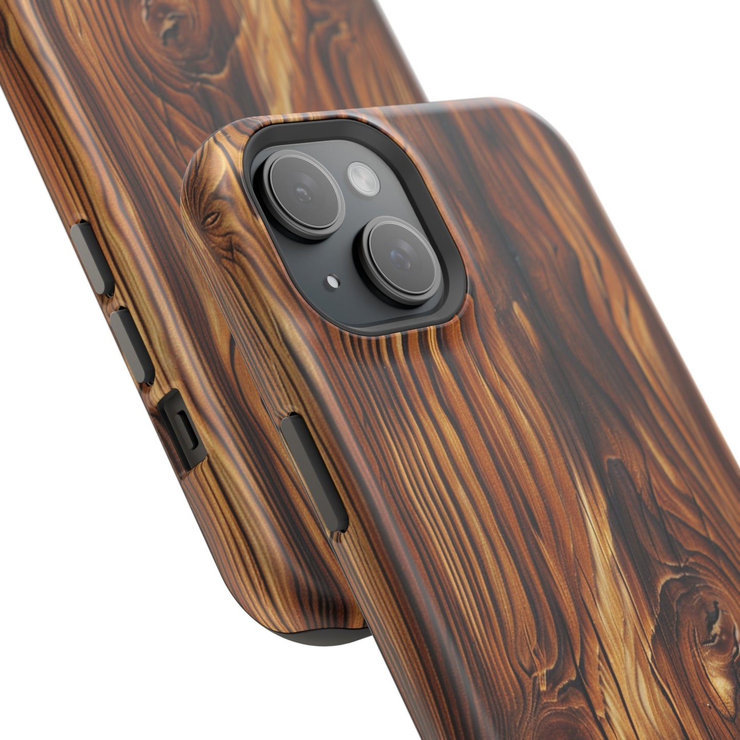 "Wood Grain Elegance" -MagSafe Tough iPhone Cases