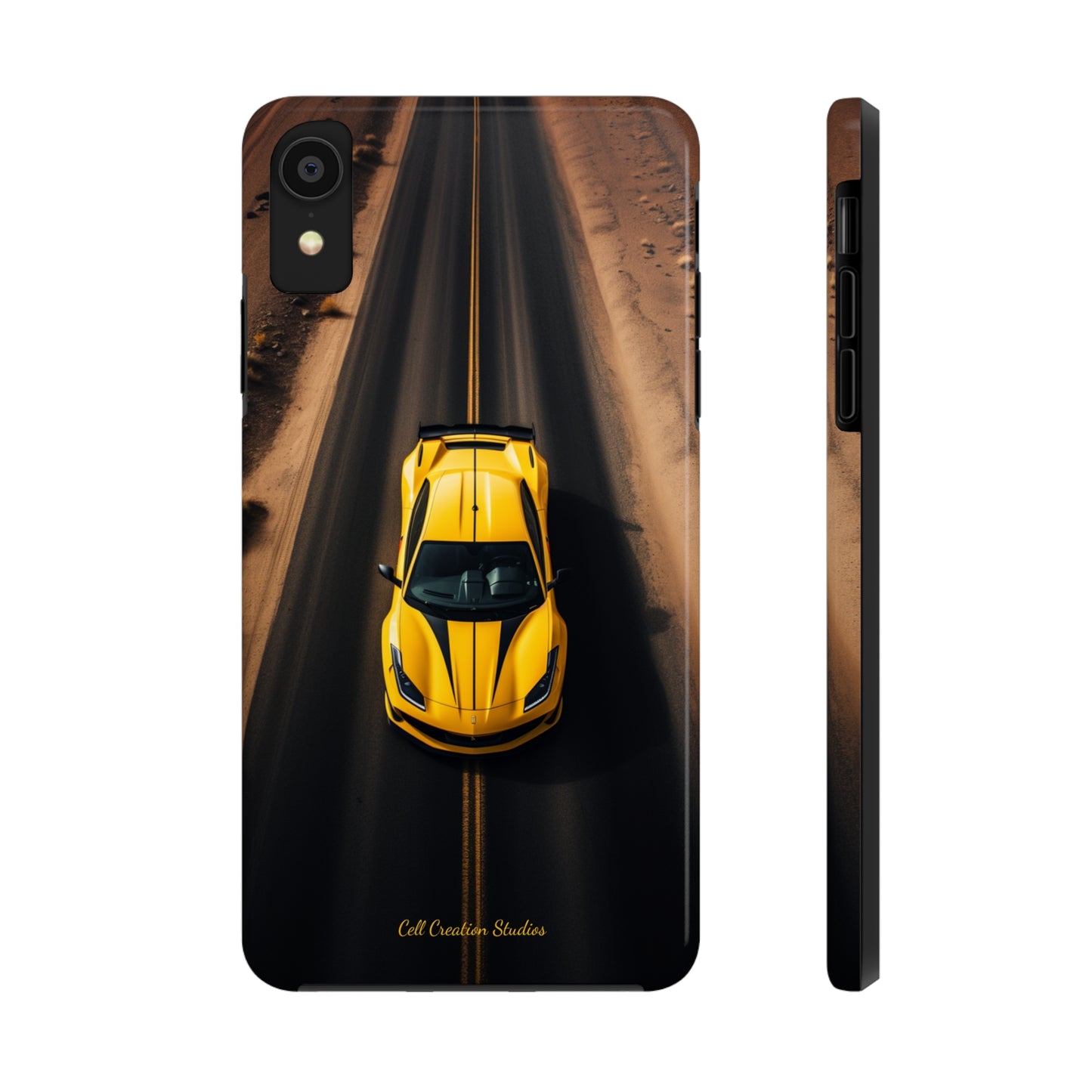 Introducing the "Desert Speedster" Cell Phone Case – Feel the Thrill of a Ferrari Racing through the Desert! -Tough Phone Cases