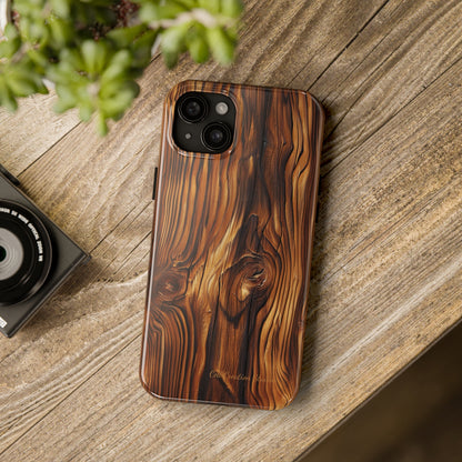 "Wood Grain Elegance" -Tough iPhone Cases