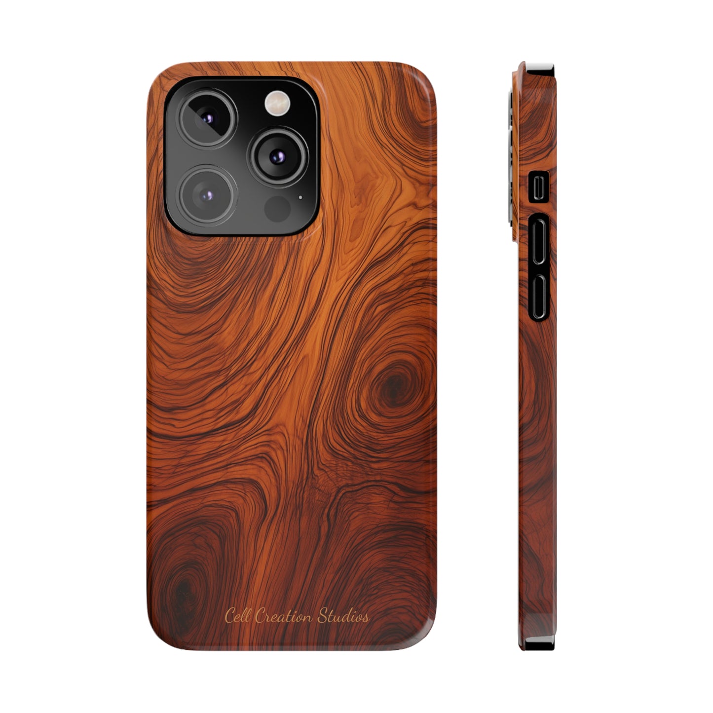 Introducing the "Natural Woodgrain" Cell Phone Case – Embrace Organic Beauty with Wood Pattern Design -Slim Phone Cases