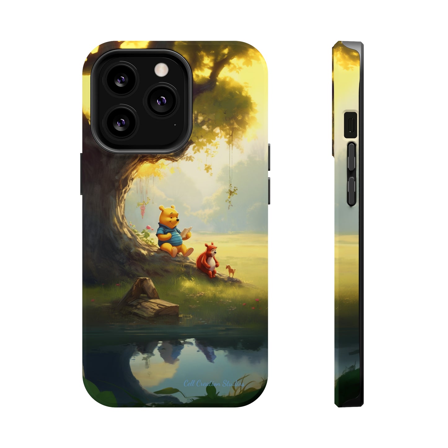 Introducing the "Winnie-The-Pooh Storytime" Cell Phone Case – A Nostalgic Journey with Friends -MagSafe Tough Cases