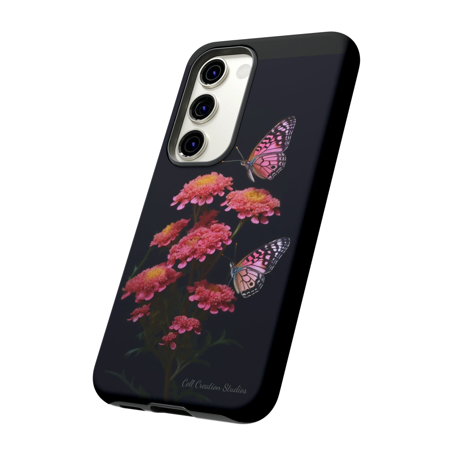 "Achillea Desert Eve Deep Rose & Butterfly" Phone Case -Tough Cases