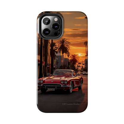 "Sunset Boulevard Classic Red Car" Cell Phone Case -Tough Phone Cases