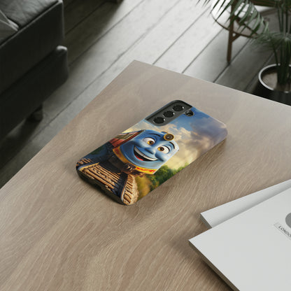 The "Smiling Blue Train" Phone Case -Tough Cases