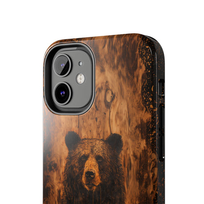 "Bear Wood Grain"-Tough Phone Cases