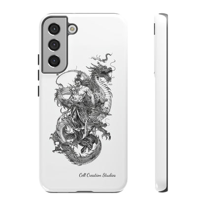 "Samurai and Dragon Sketch" -Tough Samsung Galaxy Cases