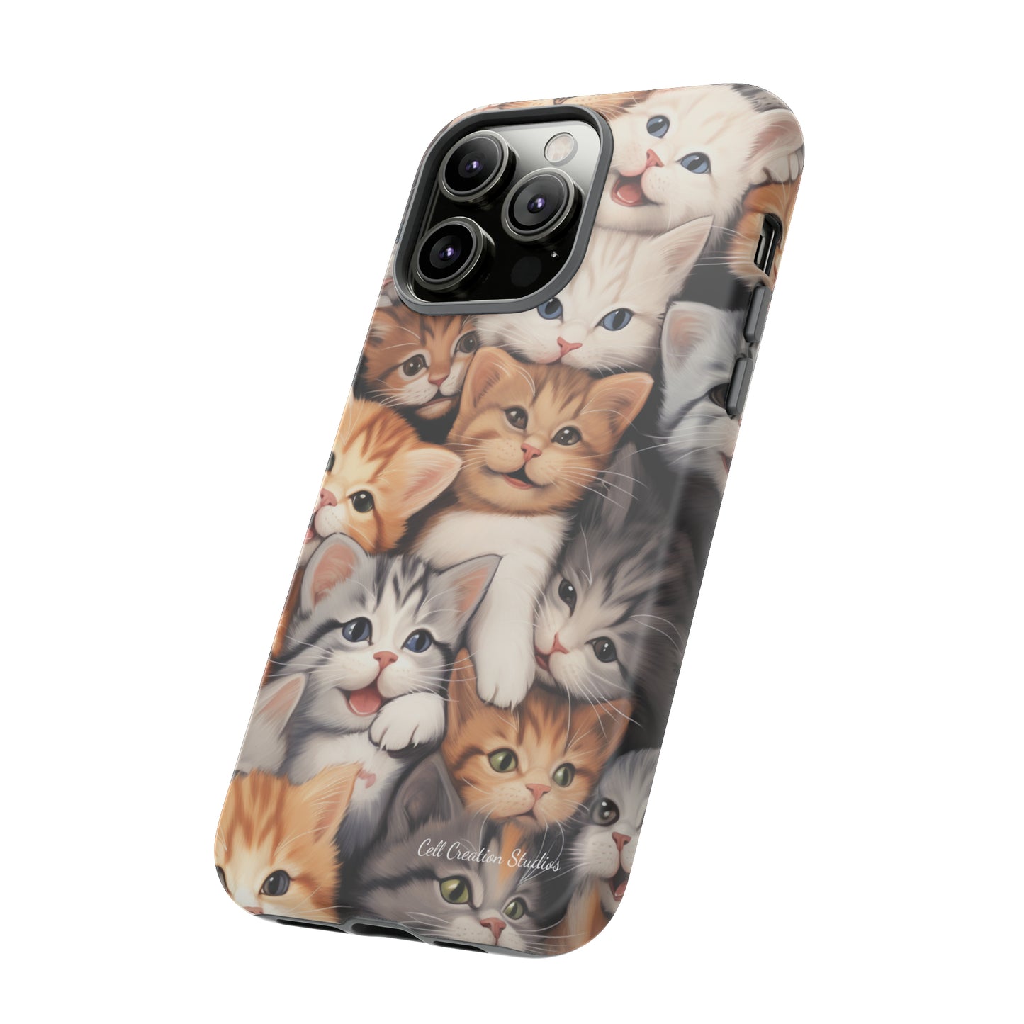 "Kitten Cuddle Haven" Phone Case -Tough Cases