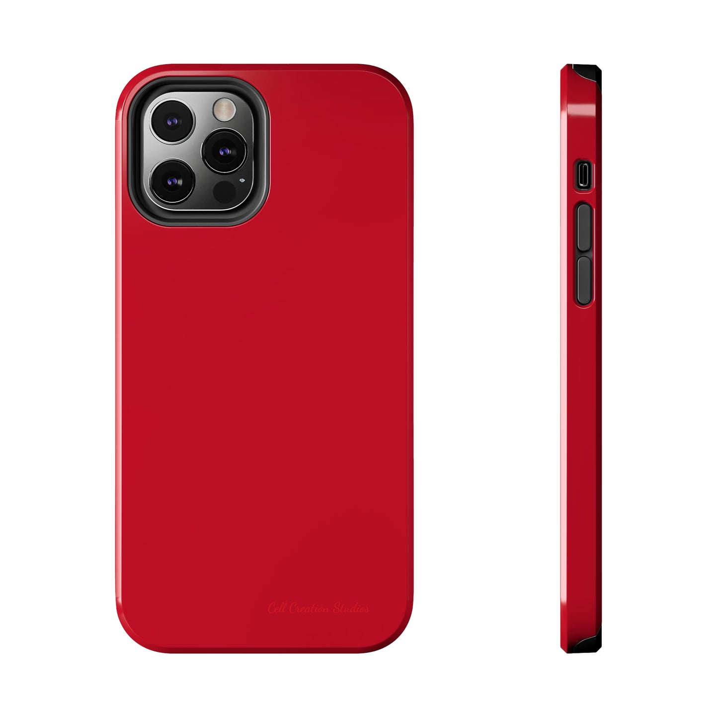 "Bold Crimson Shield" -Tough iPhone Cases