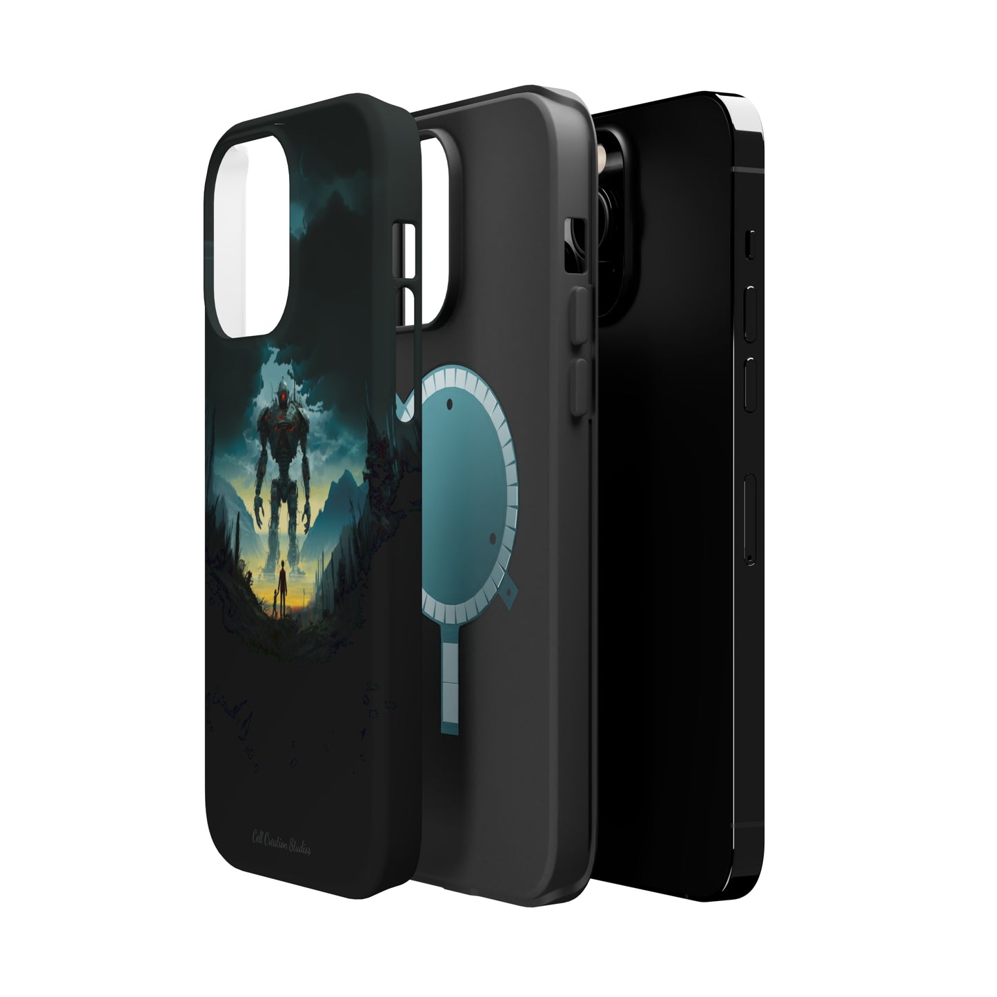 Introducing the "Rising Titan" Cell Phone Case – Witness the Astonishing Emergence of a Giant Robot! -MagSafe Tough Cases